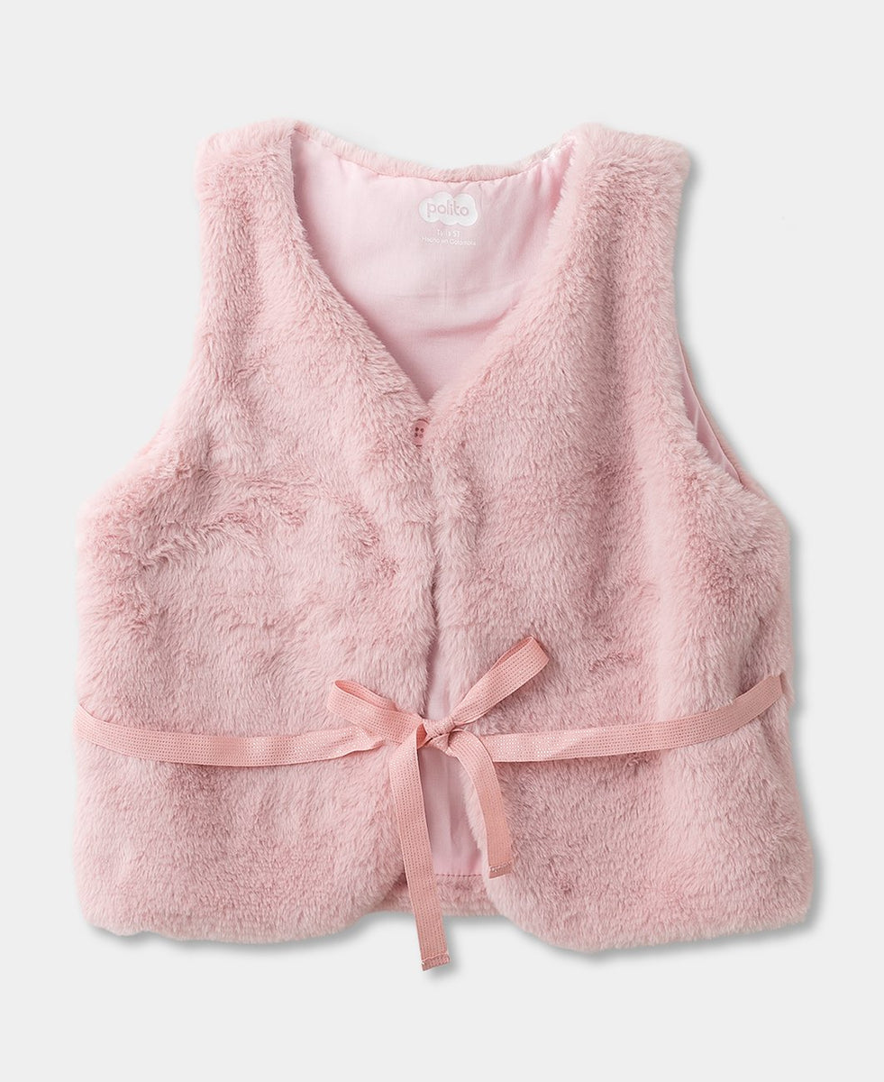 Chaleco Para Niña En Poliéster Color Rosado– POLITO