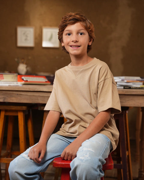 Camiseta Manga Corta Para Niño