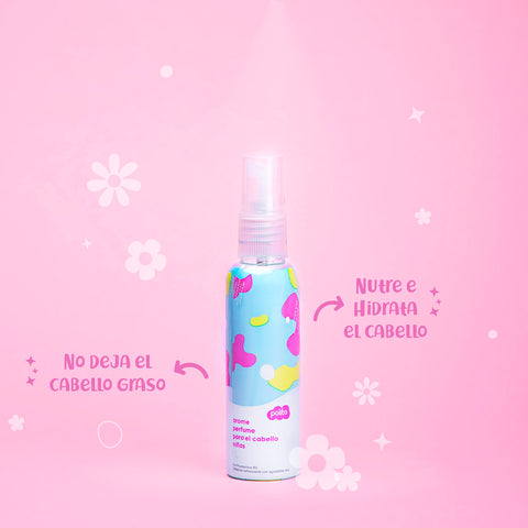 Perfume de cabello para niña color rosado