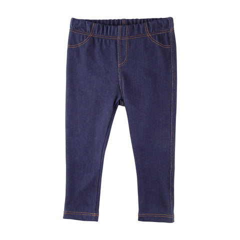 Leggings para recién nacida en licra color índigo medio