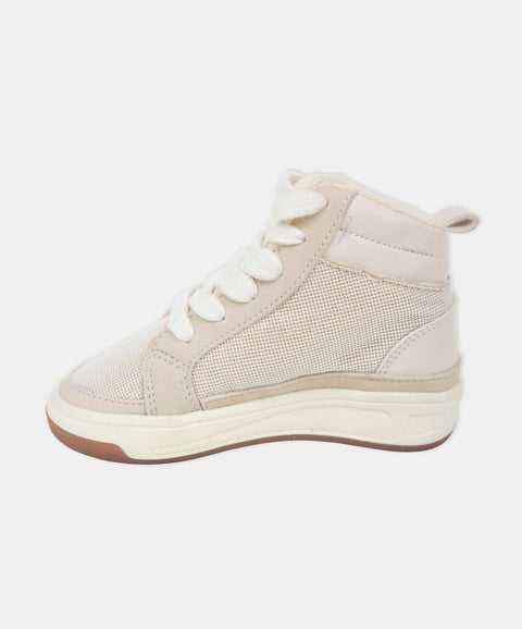 Tenis Bota Mirellados Para Bebe Niña En Material Sintético Color Marfil