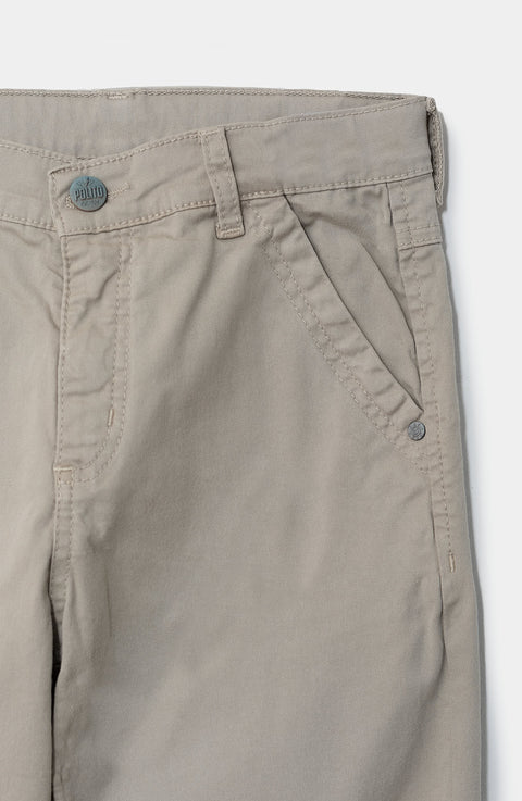 Pantalón para niño en twill color kaki