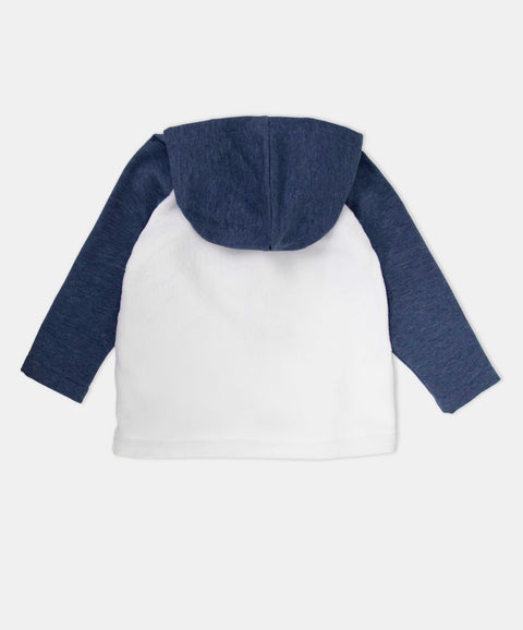 Buzo con Chompa Peludo Para Recién Nacido Color Blanco Y Azul