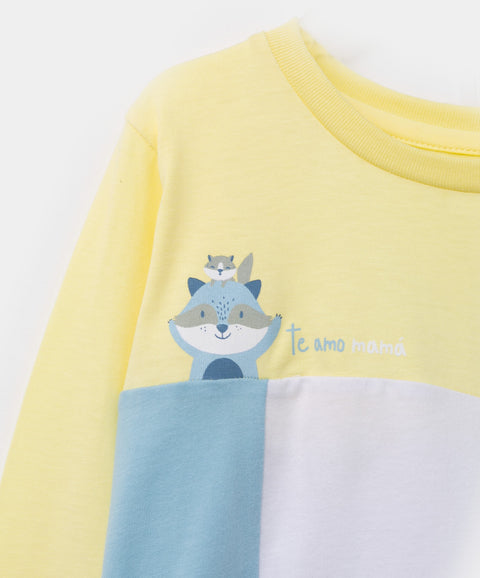 Camiseta Para Recién Nacido En Tela Suave Manga Larga Color Lima
