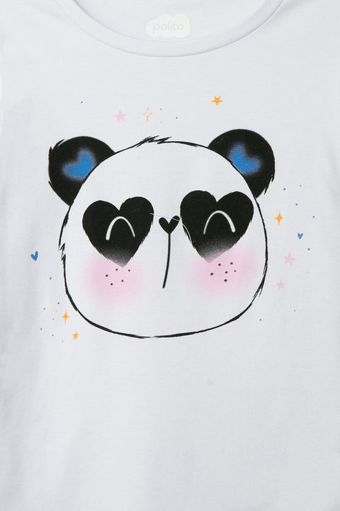 Pijama manga larga para bebé niña en licra color azul claro