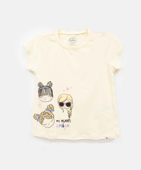 Pijama Manga Corta Y Short Para Bebé Niña En Algodón Color Amarillo