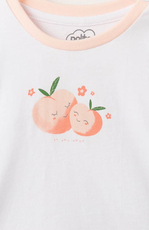 Pijama Para Recién Nacida En Tela Suave Color Blanco