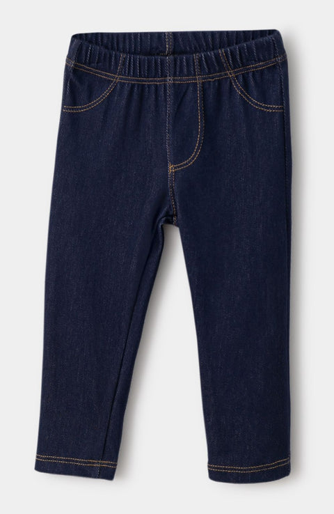 Leggings Para Recién Nacida En Licra Índigo