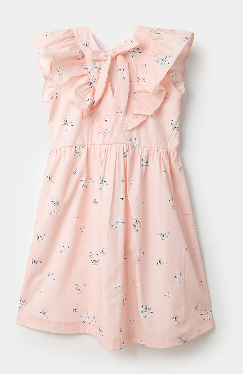 Vestido para bebé niña en popelina color rosado claro