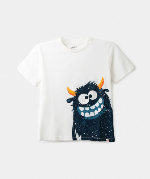 Pijama Manga Corta Para Niño En Tela Suave Color Marfil