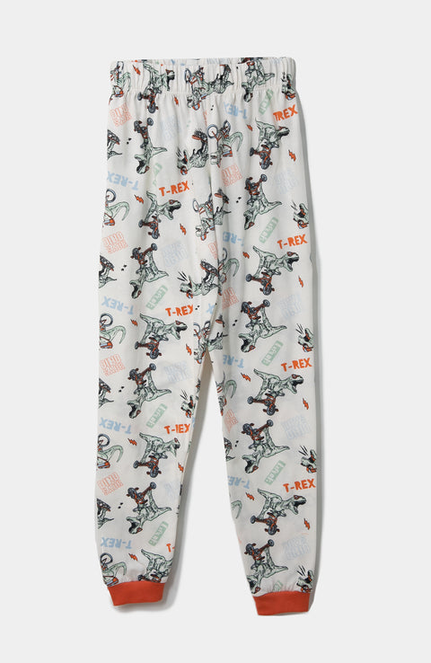 Pijama manga corta para niño en tela suave color naranja