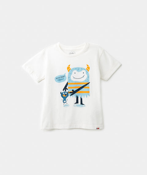 Pijama Manga Corta Para Bebé Niño En Tela Suave Color Marfil