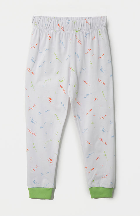 Pijama manga corta para bebé niño en tela suave color verde claro