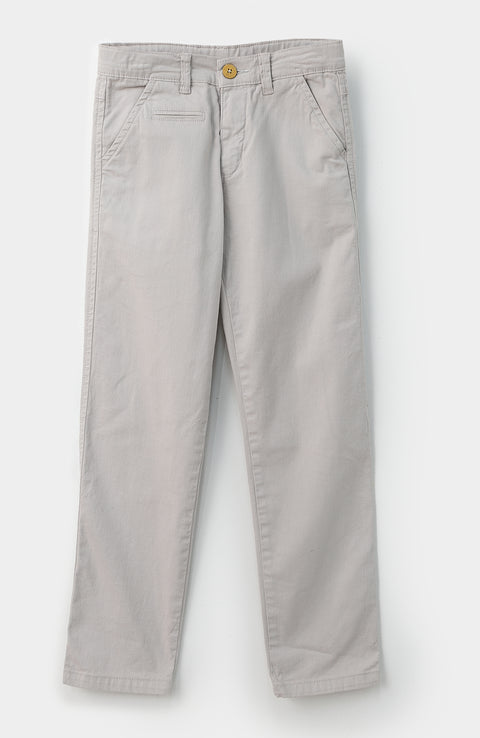 Pantalón para niño en algodón color gris