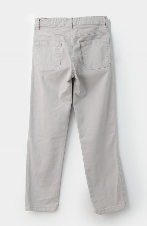 Pantalón para niño en algodón color gris