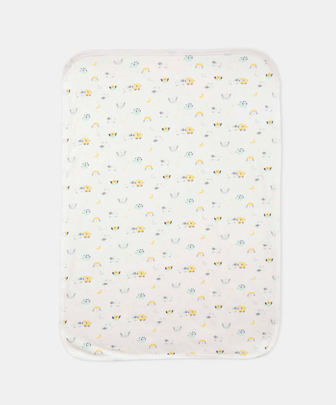 Cobija Unisex Para Recién Nacidos En Tela Suave Color Blanco Y Gris