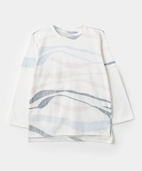 Camiseta Manga Larga Para Bebé Niño En Tela Suave Color Marfil