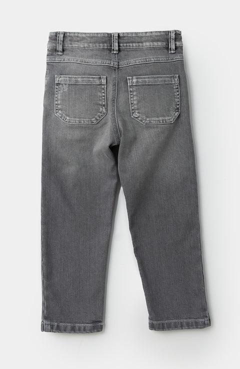 Jean para bebé niño en denim color gris