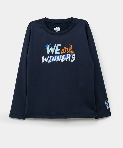 Camiseta de playa para niño en licra color azul