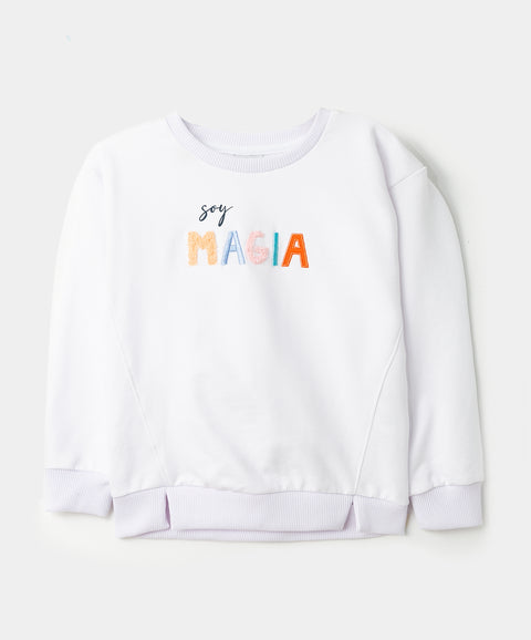 Buzo para bebé niña en burda color blanco
