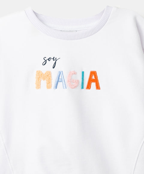 Buzo para bebé niña en burda color blanco