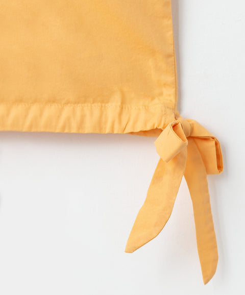 Blusa para niña en popelina color amarillo