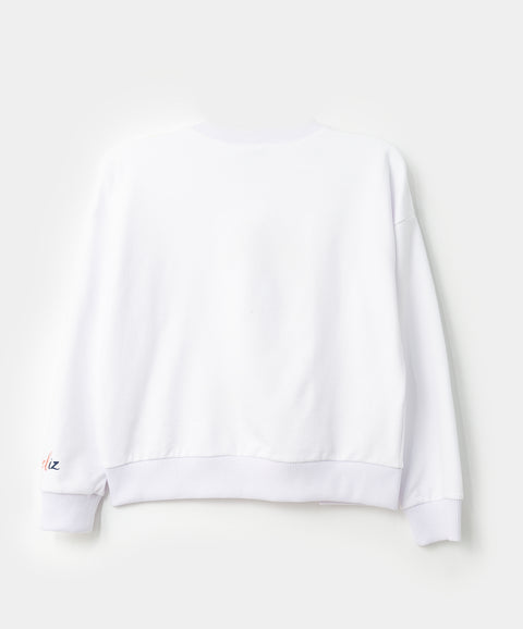 Buzo para niña en burda color blanco