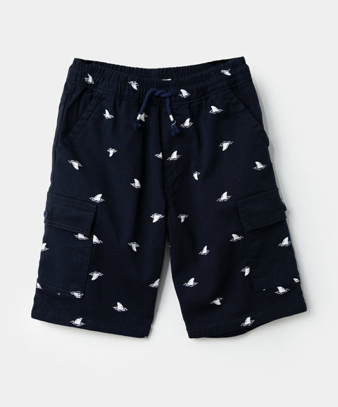 Bermuda Para Niño En Twill Color Azul Oscuro