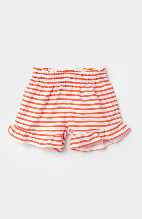 Conjunto de camiseta y short para recién nacida en licra color azul