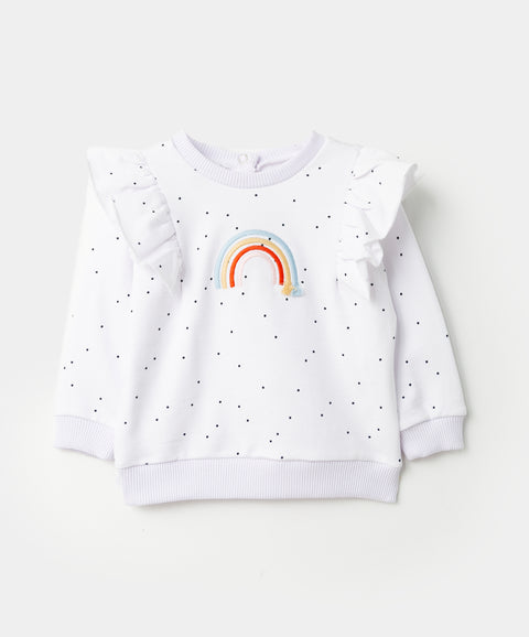 Buzo para recién nacida en burda color blanco