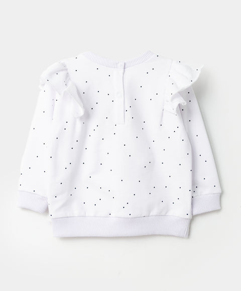 Buzo para recién nacida en burda color blanco
