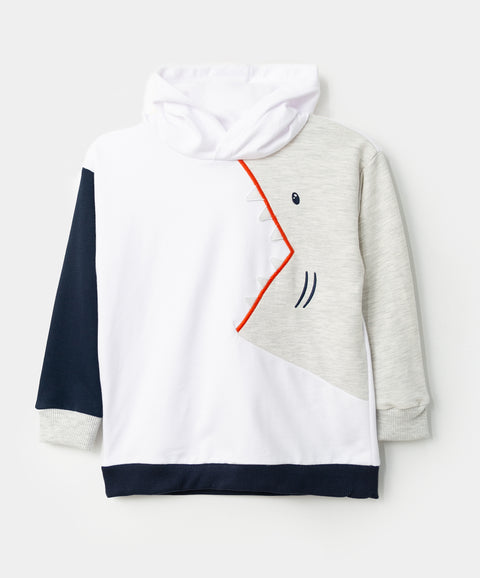 Chompa para bebé niño en burda color blanco