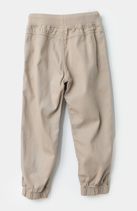 Jogger para bebé niño en twill color kaki