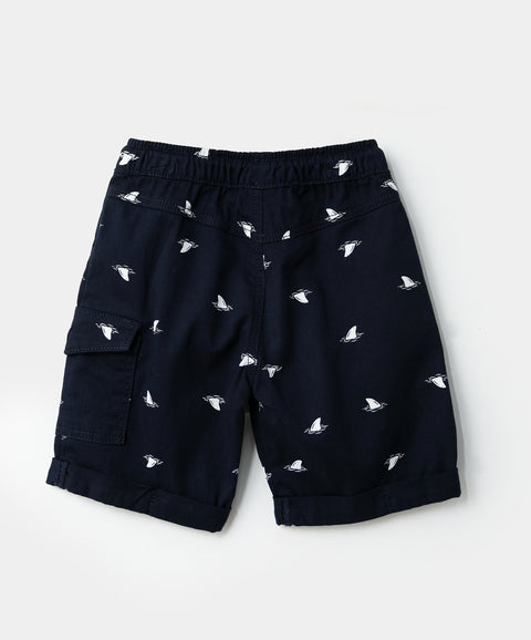 Bermuda para bebé niño en twill color azul
