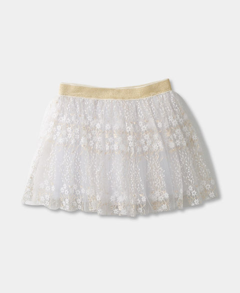 Falda Para Bebé Niña En Tull Color Blanco