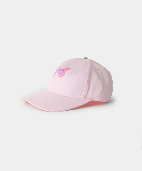 Gorra Para Niña Color Rosado Bordado En Pieza