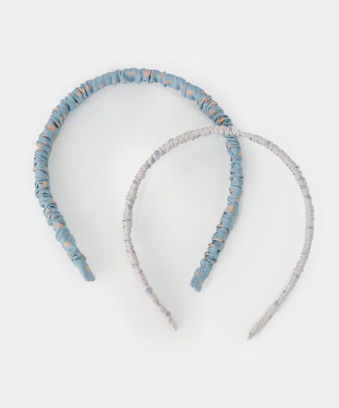 Diademas para niña color marfil y azul