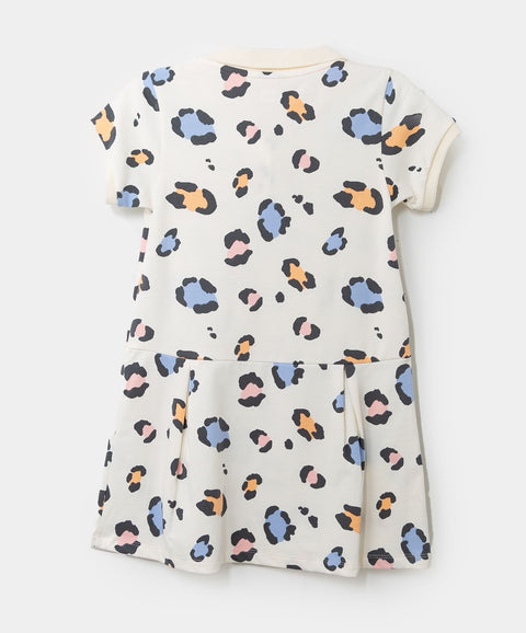 Vestido Tipo Polo Para Bebé Niña En Algodón Color Marfil