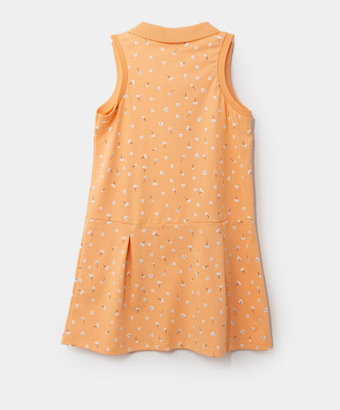 Vestido Tipo Polo Para Niña En Algodón Color Amarillo