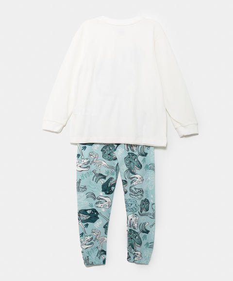 Pijama Manga Larga Para Bebé Niño En Tela Suave Color Verde