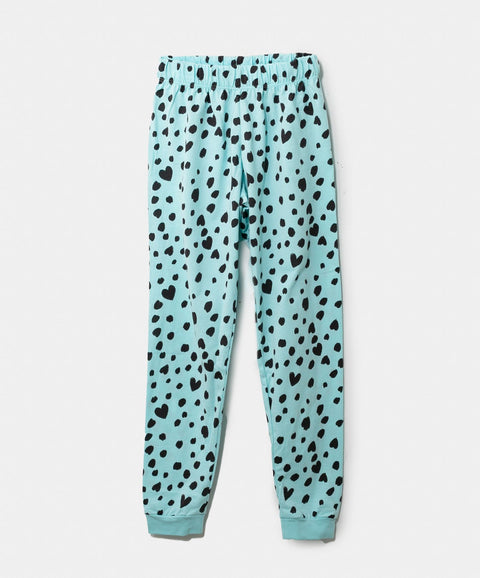Pijama Manga Corta Para Niña En Licra Color Aqua