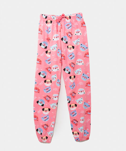 Pijama Manga Corta Para Niña En Licra Color Salmon