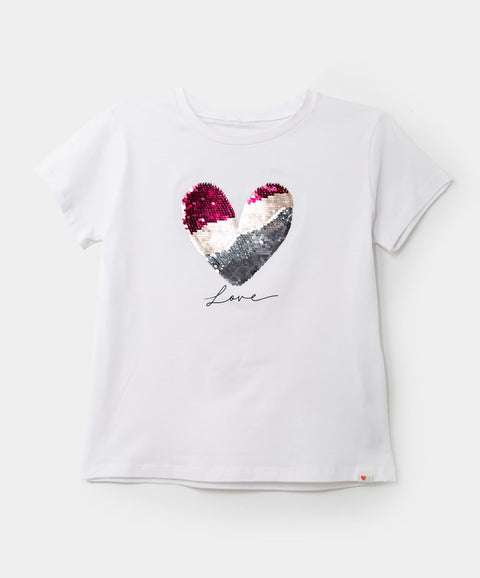 Camiseta Manga Corta Para Niña En Licra Color Blanco