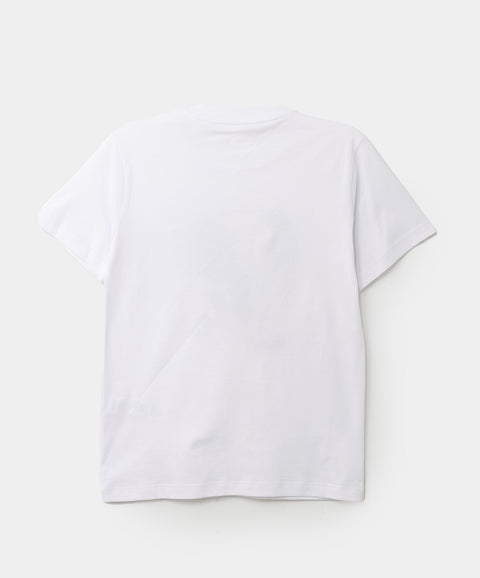 Camiseta Para Niño En Tela Suave Color Blanco Con Estampado De Elefante