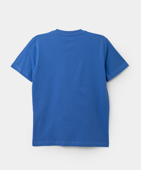 Camiseta Manga Corta Para Niño En Tela Suave Color Azul