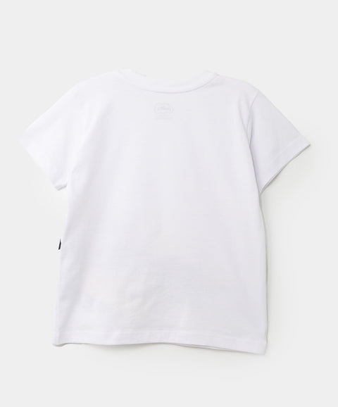 Camiseta Manga Corta Para Bebé Niño En Tela Suave Color Blanco