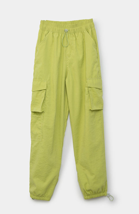 Pantalón Parachute Para Niña Color Verde