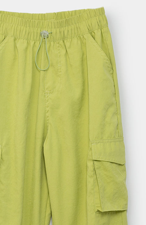 Pantalón Parachute Para Niña Color Verde