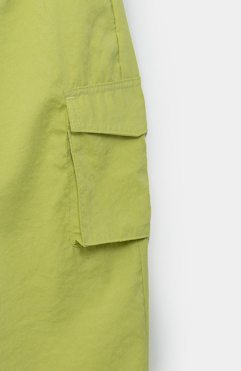 Pantalón Parachute Para Niña Color Verde