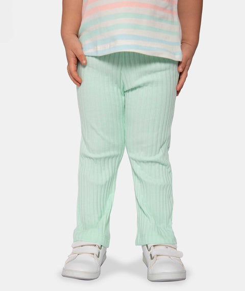 Conjunto Camiseta Y Leggings Para Bebé Niña En Licra Color Marfil
